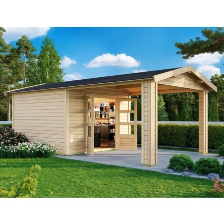 Casetta in legno con veranda Theres 3. 5 anni di Garanzia!