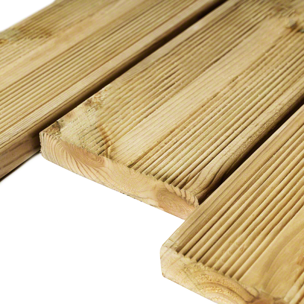 Wood decking-Pressure Treated Pine Decking Board 27x145x2000 mm Outdoor Timber Flooring - 4569
