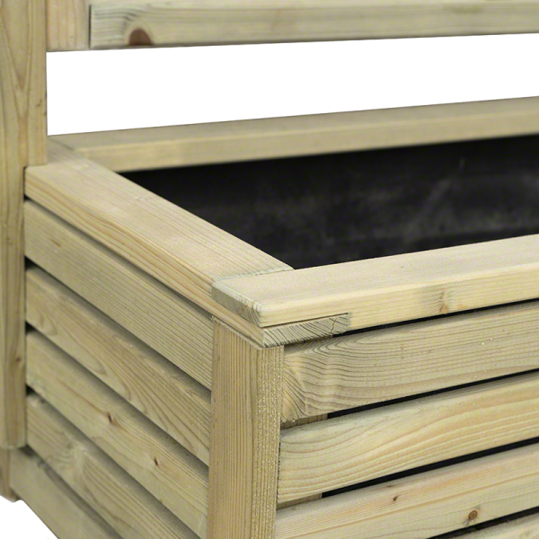 Wood planters-Impregnated Wooden Planter with Grid 110x45 h 180 cm - 4745