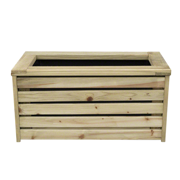 Wood planters-Rectangular Outdoor Wooden Planter 90x45 cm - 4758