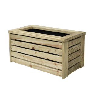 Wood trough planter 900x450x300
