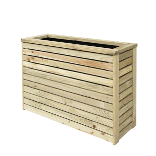 Wood trough planter 900x300x600