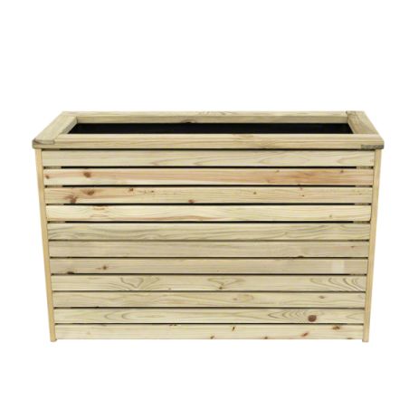 Wood planters-Rectangular Planter 60 cm High in Wood for Outdoors, Base 90x30 cm - 4764