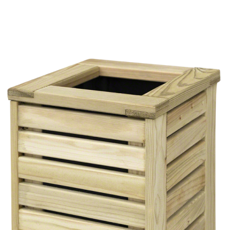 Wood planters-Tall Outdoor Plant Stand 30 x 30 x H 60 cm - 4768