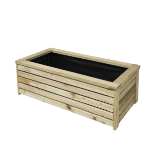 Wood trough planter 300x600x300