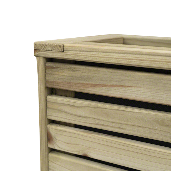 Wood planters-Rectangular Planter 60 cm High in Wood for Outdoors, Base 90x30 cm - 4785