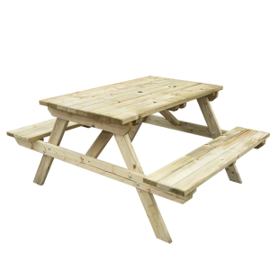Tavoli Picnic Legno-Tavolo pic nic legno 120x150 cm per 2-4 persone - Regno del Legno - 4792