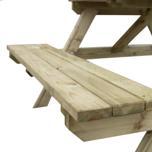 Tavoli Picnic Legno-Tavolo da picnic in legno 150x150 cm per 4-6 persone - Regno del Legno - 4802
