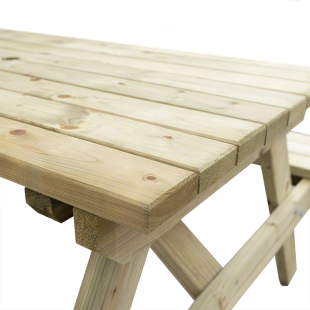 Tavoli Picnic Legno-Tavolo da picnic in legno 150x150 cm per 4-6 persone - Regno del Legno - 4803