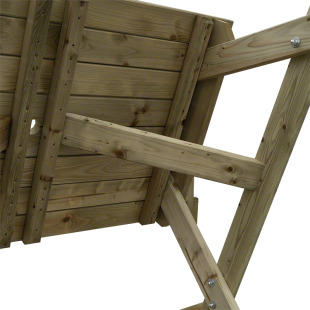 Tavoli Picnic Legno-Tavolo da picnic in legno 150x150 cm per 4-6 persone - Regno del Legno - 4807