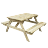 Tavoli Picnic Legno-Tavolo pic nic legno 180x150 cm per 6-8 persone - Regno del Legno - 4815