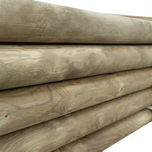 Pali per Recinzioni-50 pezzi di Palo tondo Ø 8 x H 300 cm con punta in legno - Regno del Legno - 4852