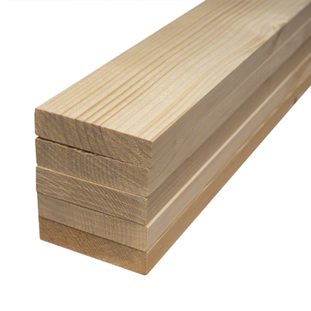 Spruce strip-Pack of 10 pcs Planed fir strip 20x80x1000 mm - 5057