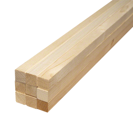 Listelli, Tavole e Travetti in Abete-Conf. 4 pz Listello Abete piallato 40x40x3000 mm - 5110