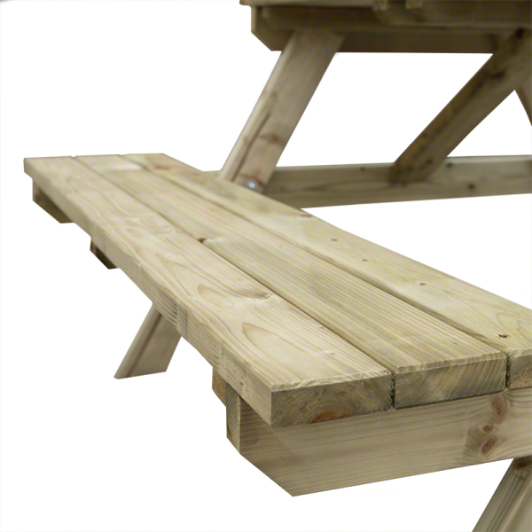 Wooden Pic Nic Tables-Wooden Picnic Table 180 x 160 cm With Extra 4 cm Thick Top For 6-8 People - 5161