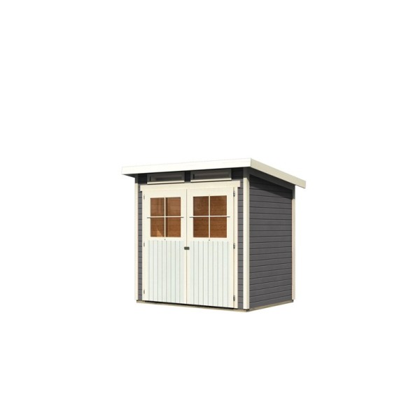Wooden Garden Cottages-Glücksburg Wooden Garden Shed 2 Earth Gray Color ➤ 203x156 cm (WxD) - 5317