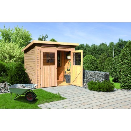 Casette in Legno per Giardino-Casetta di legno Glücksburg 3 al naturale ➤ 213x217 cm (LxP) - 5327