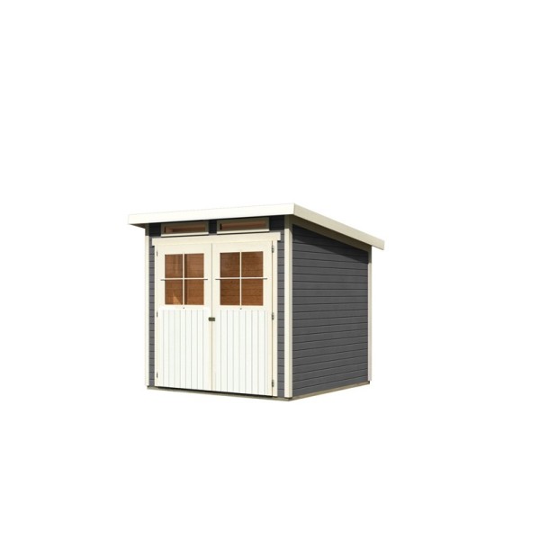 Wooden Garden Cottages-Glücksburg 3 Wooden House Earth Gray ➤ 213x217 cm (WxD) - 5343