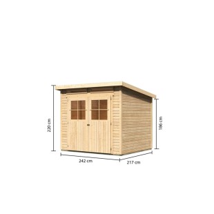Casette in Legno per Giardino-Casetta in Legno Glücksburg 4 da Giardino al naturale ➤ 242x217 cm (LxP) - 6971 2