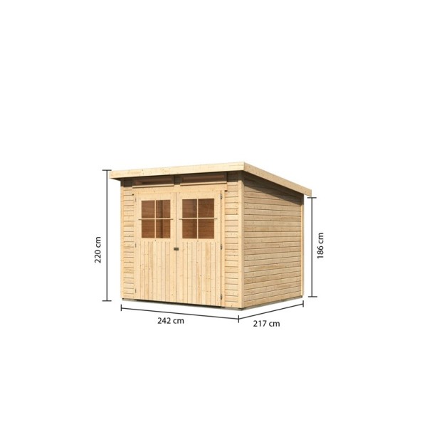 Wooden Garden Cottages-Glücksburg 4 Natural Garden Wooden House ➤ 242x217 cm (WxD) - 5360
