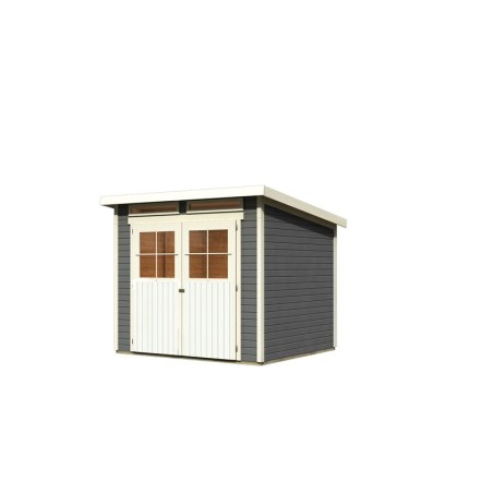 Casette in Legno per Giardino-Casetta in Legno Glücksburg 4 Grigio Terra ➤ 242x217 cm (LxP) - 5364