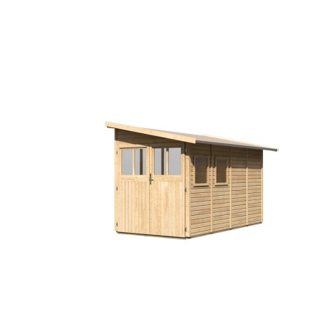 Wooden Garden Cottages-Wandlitz 4 Wooden House Leaning Against Nature ➤ 181x355 cm (WxD) - 5493