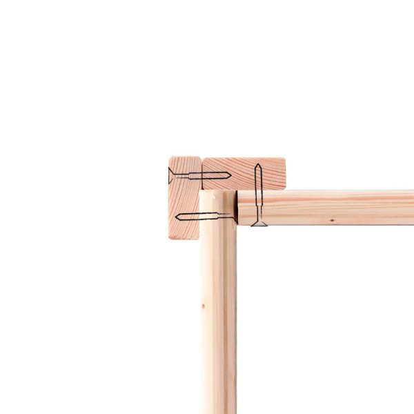 Casette in Legno per Giardino-Casetta in Legno Wandlitz 4 Addossata al Naturale ➤ 181x355 cm (LxP) - 5494