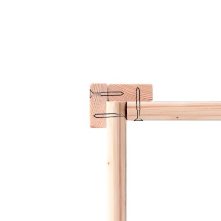 Casette in Legno per Giardino-Casetta in Legno Wandlitz 4 Addossata al Naturale ➤ 181x355 cm (LxP) - 5494