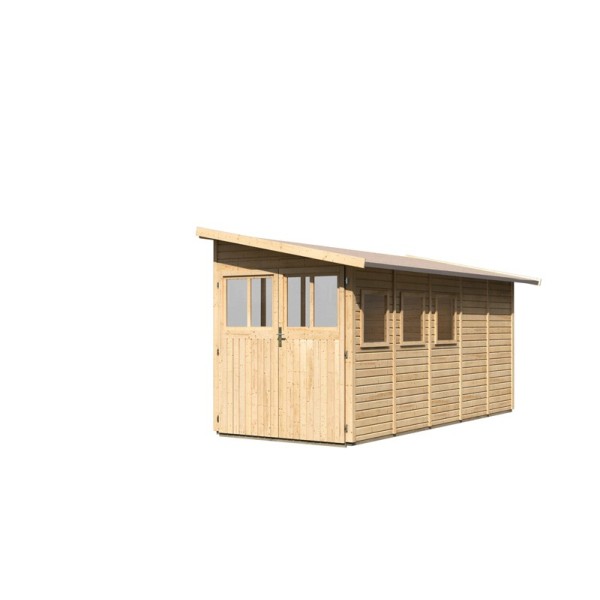 Wooden Garden Cottages-Wandlitz 5 Natural Wooden House ➤ 181x422 cm (WxD) - 5536