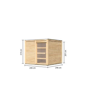 Casetta in legno Qubic 1 al naturale