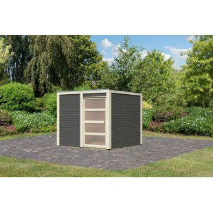 Casetta in legno Qubic 1 grigio terra