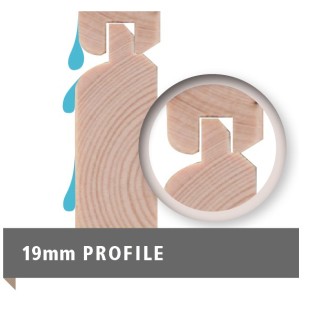Casetta in legno Qubic 1 grigio terra con tetto aggiuntivo