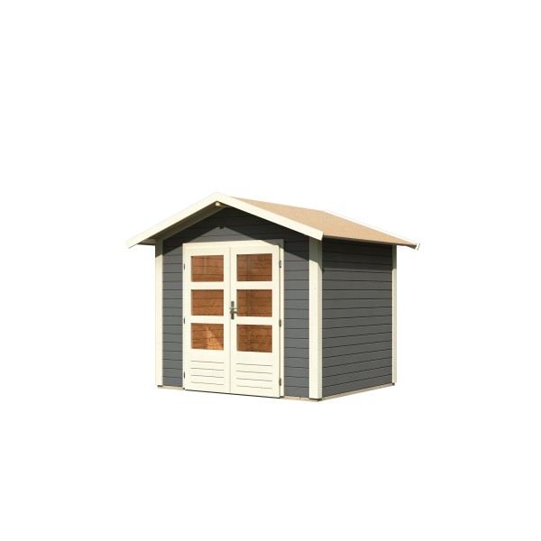 Wooden Garden Cottages-Talkau 3 Wooden Garden Shed Earth Gray ➤ 244x204 cm (WxD) - 6643