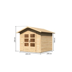 Casetta in legno  Talkau 4 al naturale 2