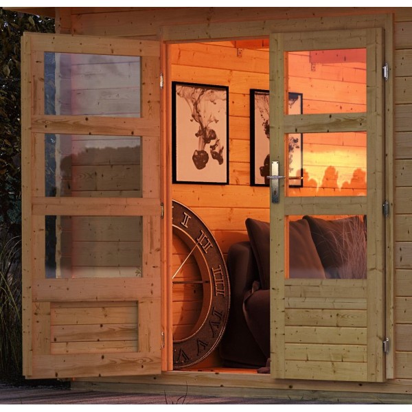 Casette in Legno per Giardino-Casetta Legno Talkau 4 al Naturale ➤ 244x244 cm (LxP) - 6668