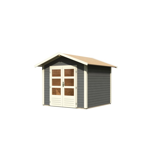 Gartenhaus aus Holz – modern & günstig-Casetta in legno  Talkau 4 grigio terra - 6674
