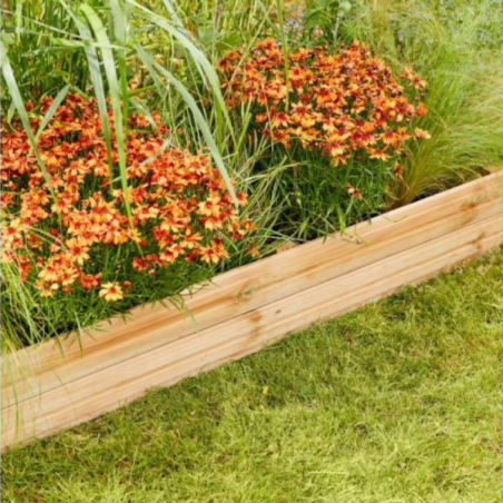 Wooden Garden Borders-Border for flowerbeds 18x75 cm - 6704