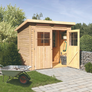 Wooden Garden Cottages-Glücksburg 3 wooden house natural ➤ 213x217 cm (WxD) - 6969