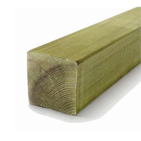 Treated timber boards and poles-Square Wooden Pole 9x9x140 cm of Autoclaved Pine - 6992 Treated timber boards and poles-Square Wooden Pole 9x9x140 cm of Autoclaved Pine - 6992