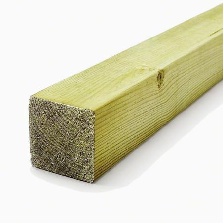 Treated timber boards and poles-Pressure Treated Pine Square Fence Post 70x70x2000 mm - 6995