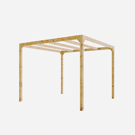 Pergole in Legno-Gazebo in Legno 3x3 da Giardino Moderno - 7069 Pergole in Legno-Gazebo in Legno 3x3 da Giardino Moderno - 7069