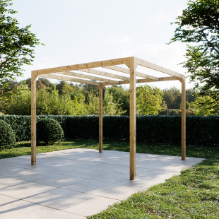 Pergole in Legno-Gazebo in Legno 3x3 da Giardino Moderno - 7071