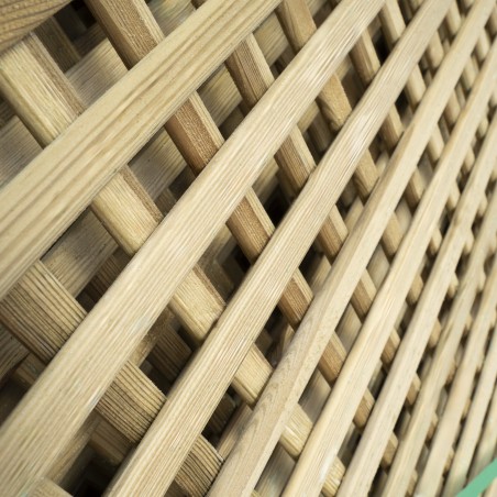 Wooden Trellis Panels-12-Pack Wooden Lattice Trellis Panel 180 x 183 cm, 2 cm Mesh - 7147