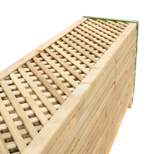 Trellis panels-12 pcs Wooden Grating Narrow Mesh 30x180 cm - Mesh 2 cm - 7151 2
