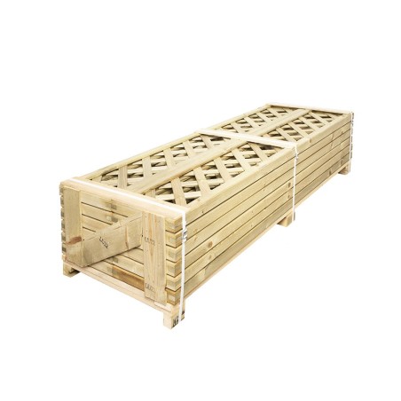 Trellis panels-12-Pack Wooden Garden Lattice Trellis Panel 30 x 180 cm, 7 cm Grid Mesh - 7160
