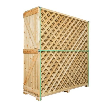 Trellis panels-12 pcs Wooden Grating 180x183 cm - Mesh 7 cm - 7170 Trellis panels-12 pcs Wooden Grating 180x183 cm - Mesh 7 cm - 7170