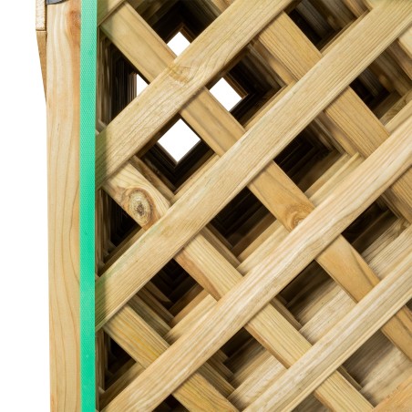 Trellis panels-Pack Of 12 Wooden Trellis Panels 150 X 180 Cm, 7 Cm Mesh - 7175