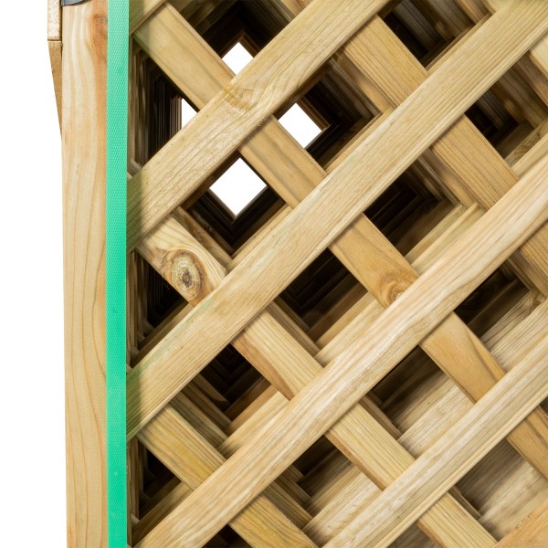 Trellis panels-Wooden grill 180x183 cm - 7 cm mesh - 7178