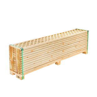Grigliati in Legno-12 pz Grigliato Legno 30x180 cm - Maglia 4 cm - 7185