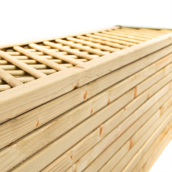 Trellis panels-12 Pcs Wooden Trellis Panel 30 x 183 cm - 4 cm Mesh - 7186